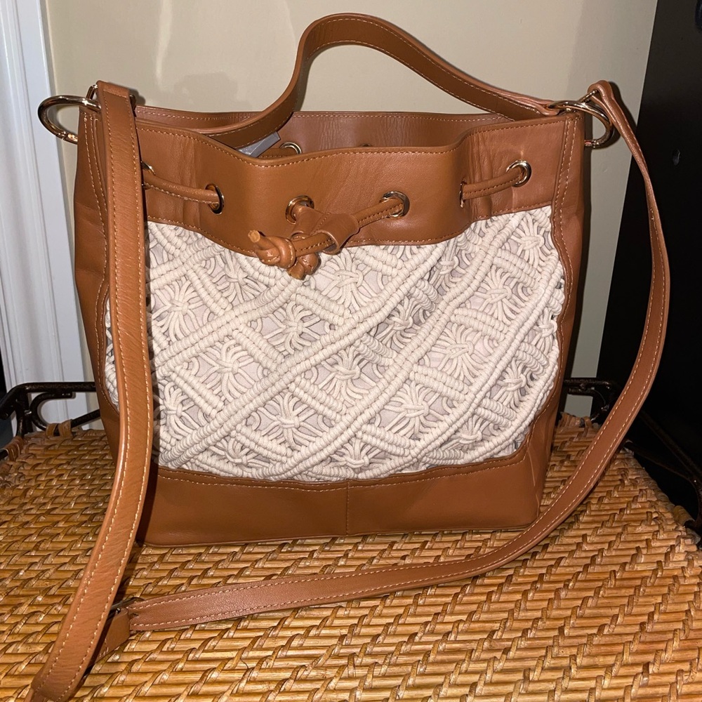 BTB Los Angeles Macramé Bucket Bag
